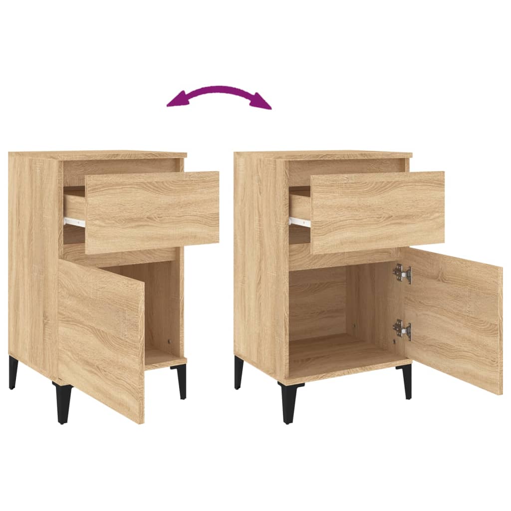 Bedside Cabinets 2 pcs Sonoma Oak 40x35x70 cm