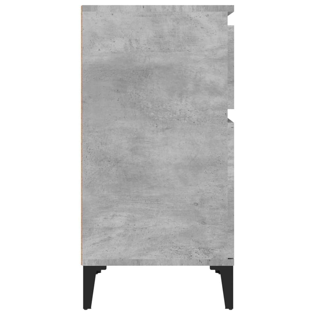 Bedside Cabinet Concrete Grey 40x35x70 cm