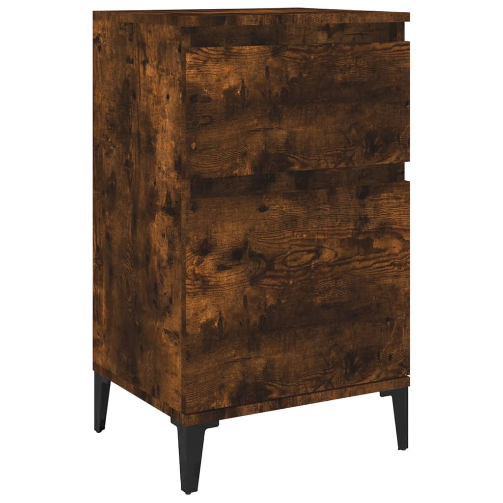 Bedside Cabinet Smoked Oak 40x35x70 cm