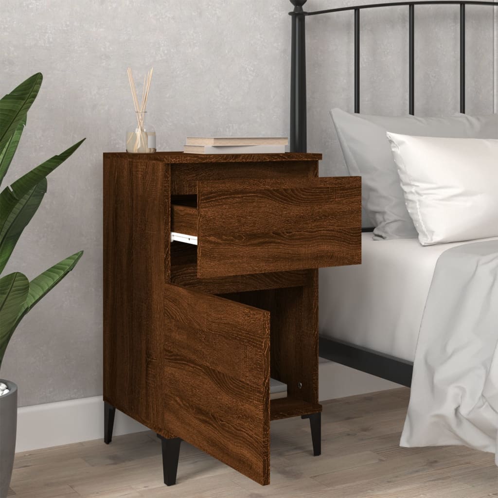 Bedside Cabinets 2 pcs Brown Oak 40x35x70 cm