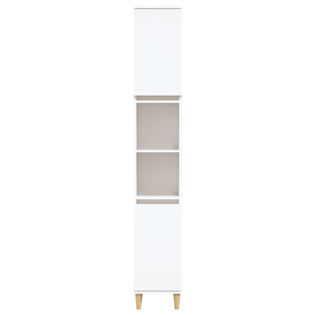 Bathroom Cabinet White 30x30x190 cm Engineered Wood