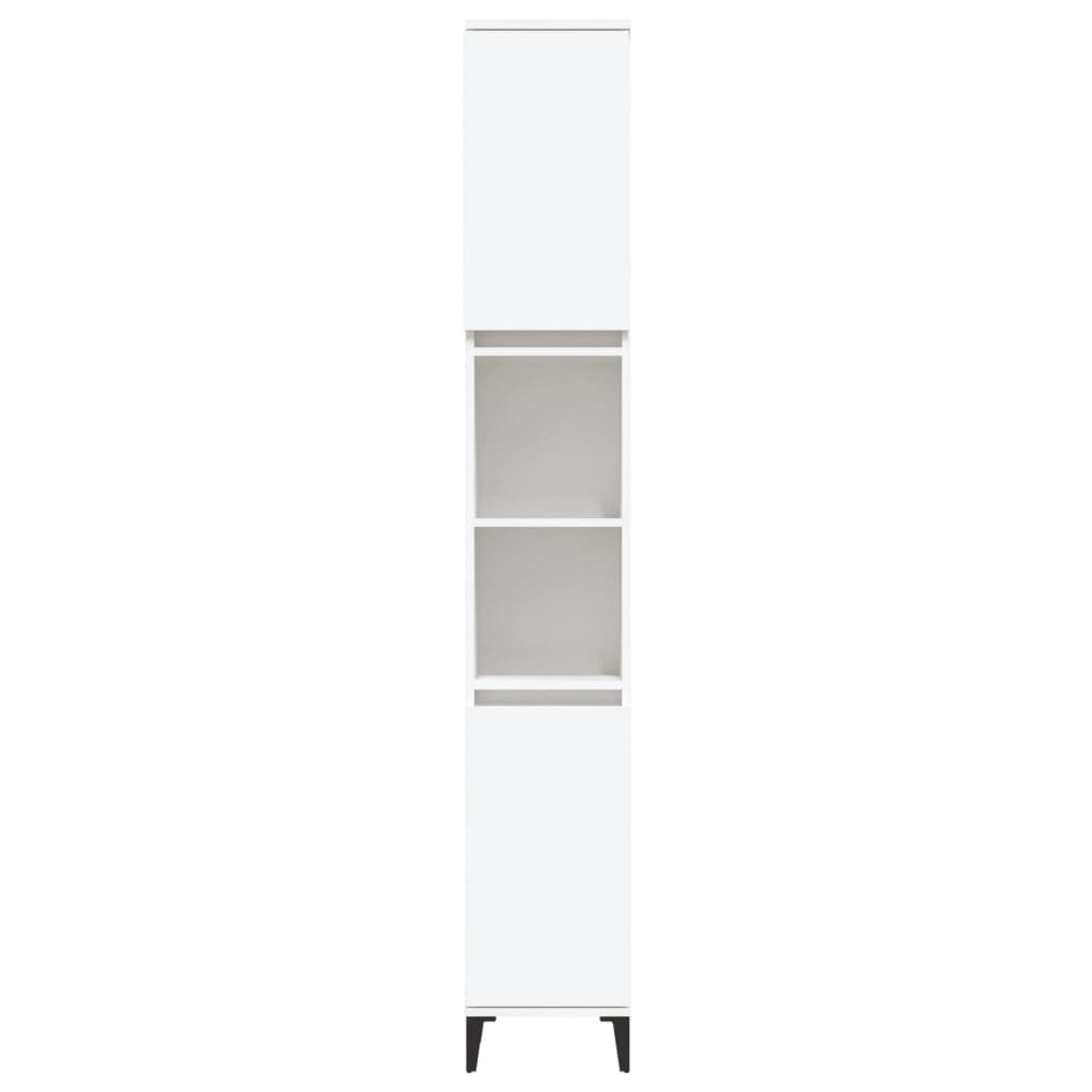 Bathroom Cabinet White 30x30x190 cm Engineered Wood