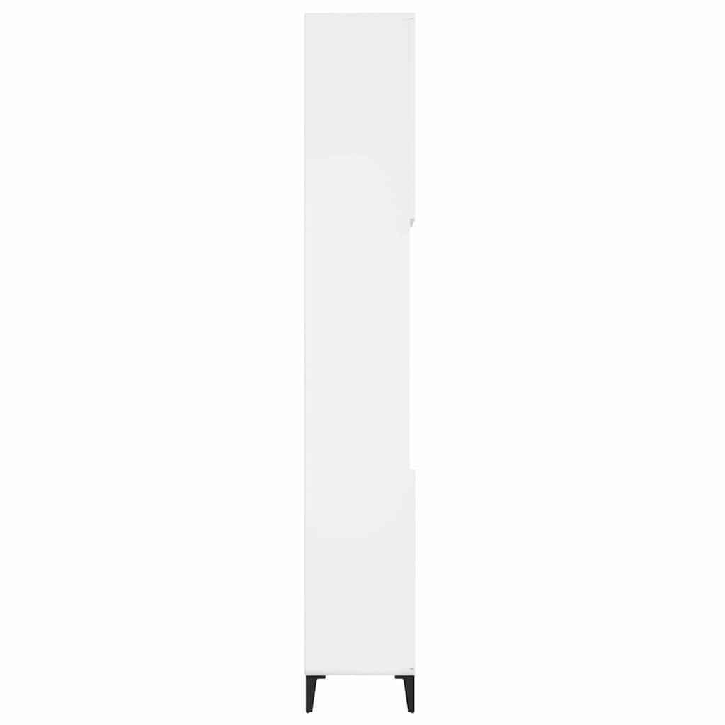 Bathroom Cabinet White 30x30x190 cm Engineered Wood