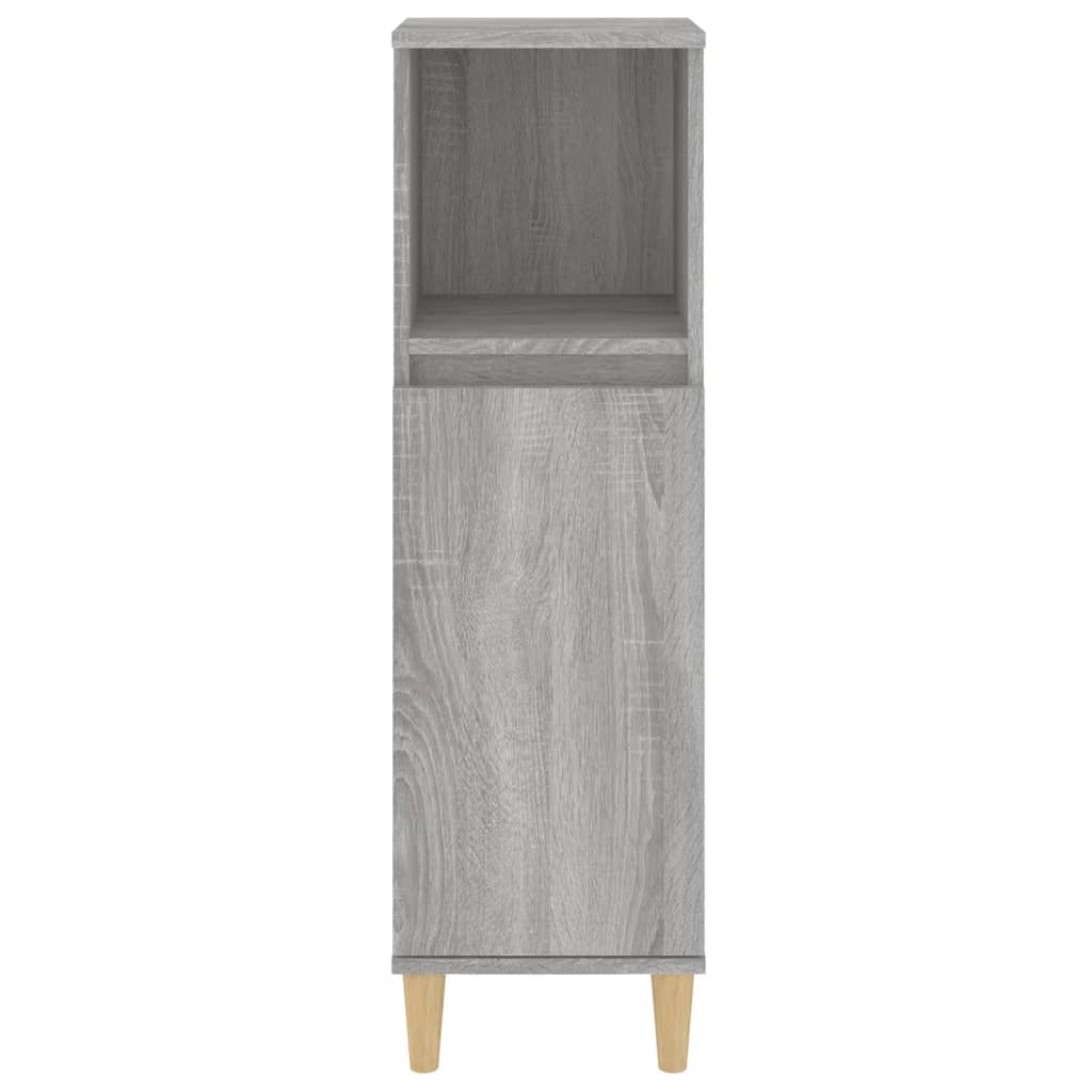 Bathroom Cabinet Grey Sonoma 30x30x100 cm Engineered Wood