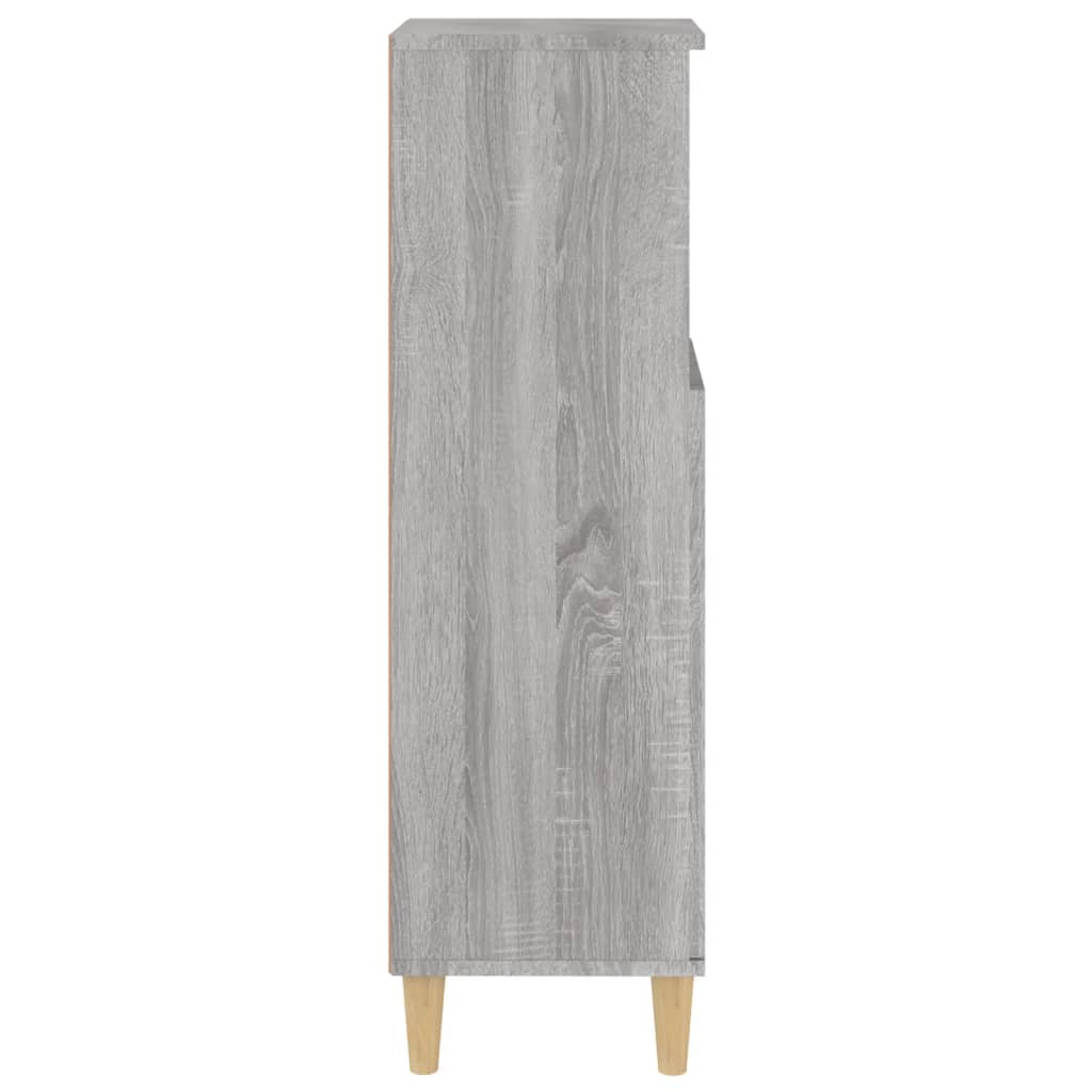 Bathroom Cabinet Grey Sonoma 30x30x100 cm Engineered Wood