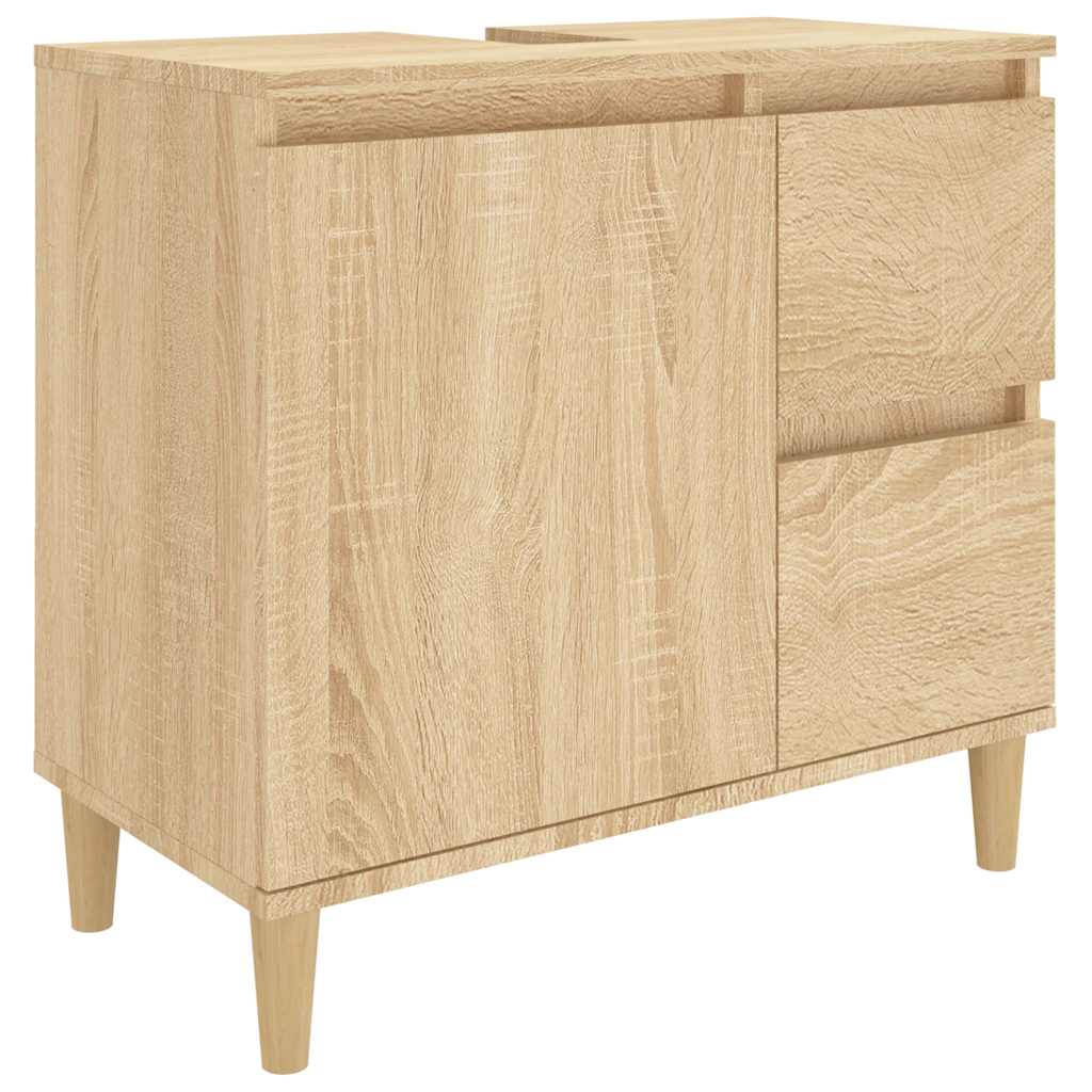 Bathroom Cabinet Sonoma Oak 65x33x60 cm Engineered Wood