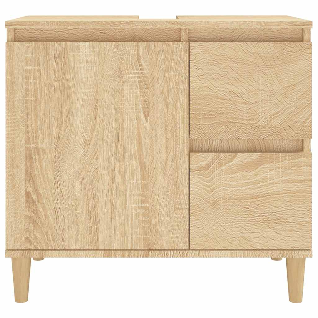 Bathroom Cabinet Sonoma Oak 65x33x60 cm Engineered Wood