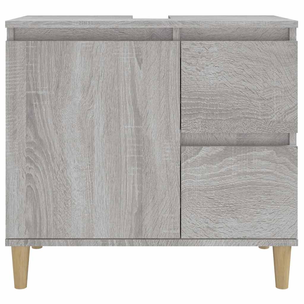 Bathroom Cabinet Grey Sonoma 65x33x60 cm Engineered Wood