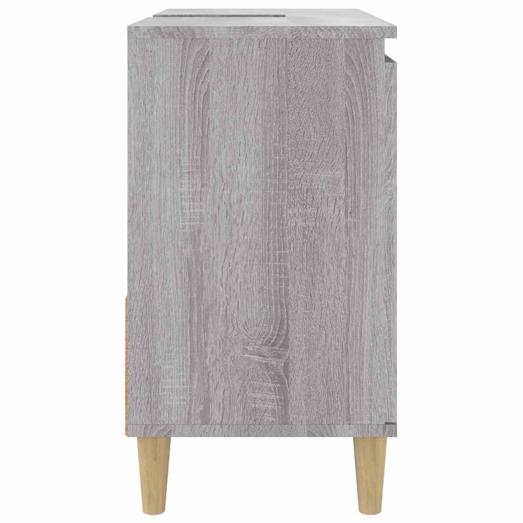 Bathroom Cabinet Grey Sonoma 65x33x60 cm Engineered Wood