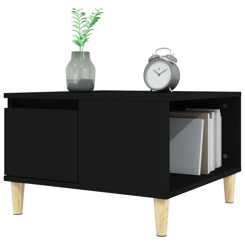 Coffee Table Black 55x55x36.5 cm Engineered Wood