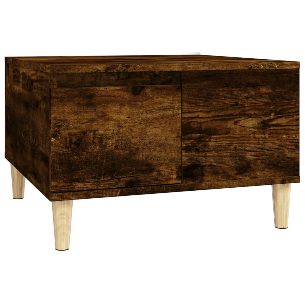 Coffee Table Smoked Oak 55x55x36.5 cm Engineered Wood