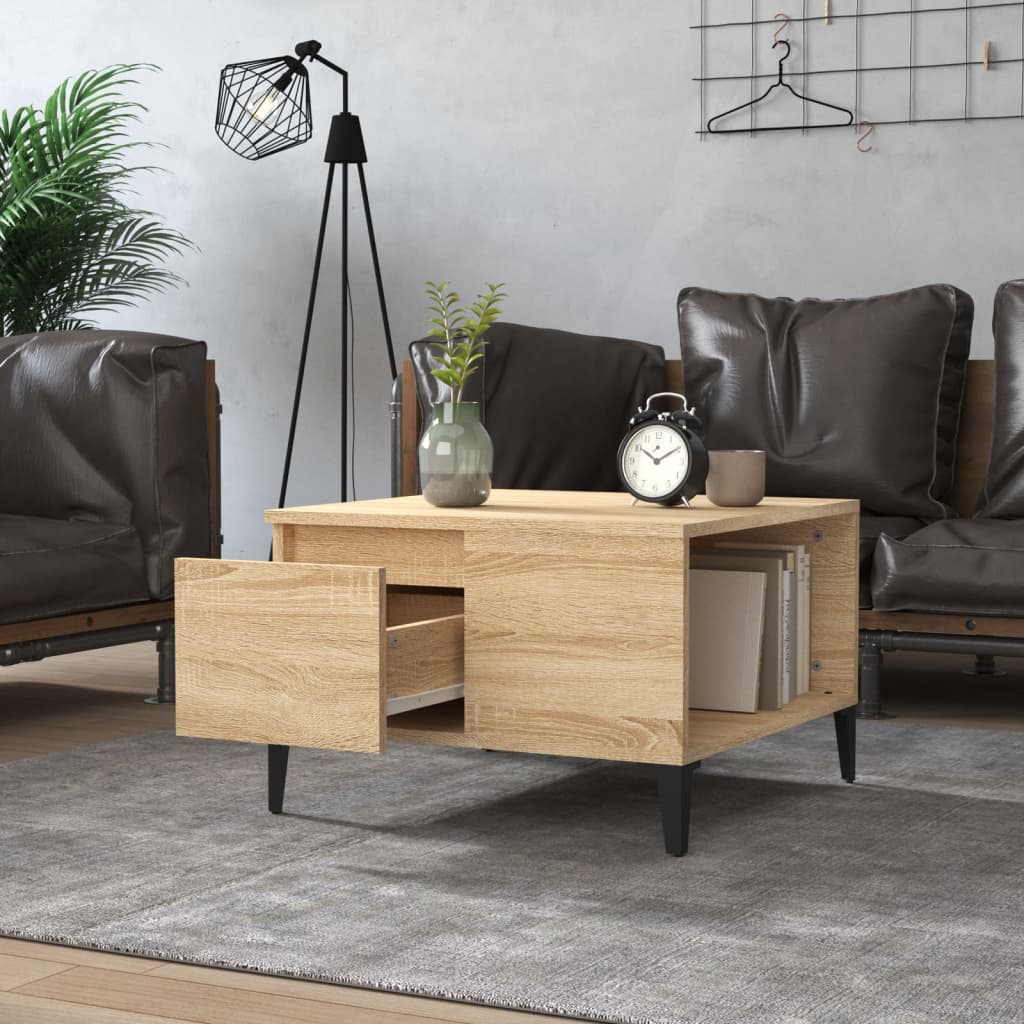 Coffee Table Sonoma Oak 55x55x36.5 cm Engineered Wood