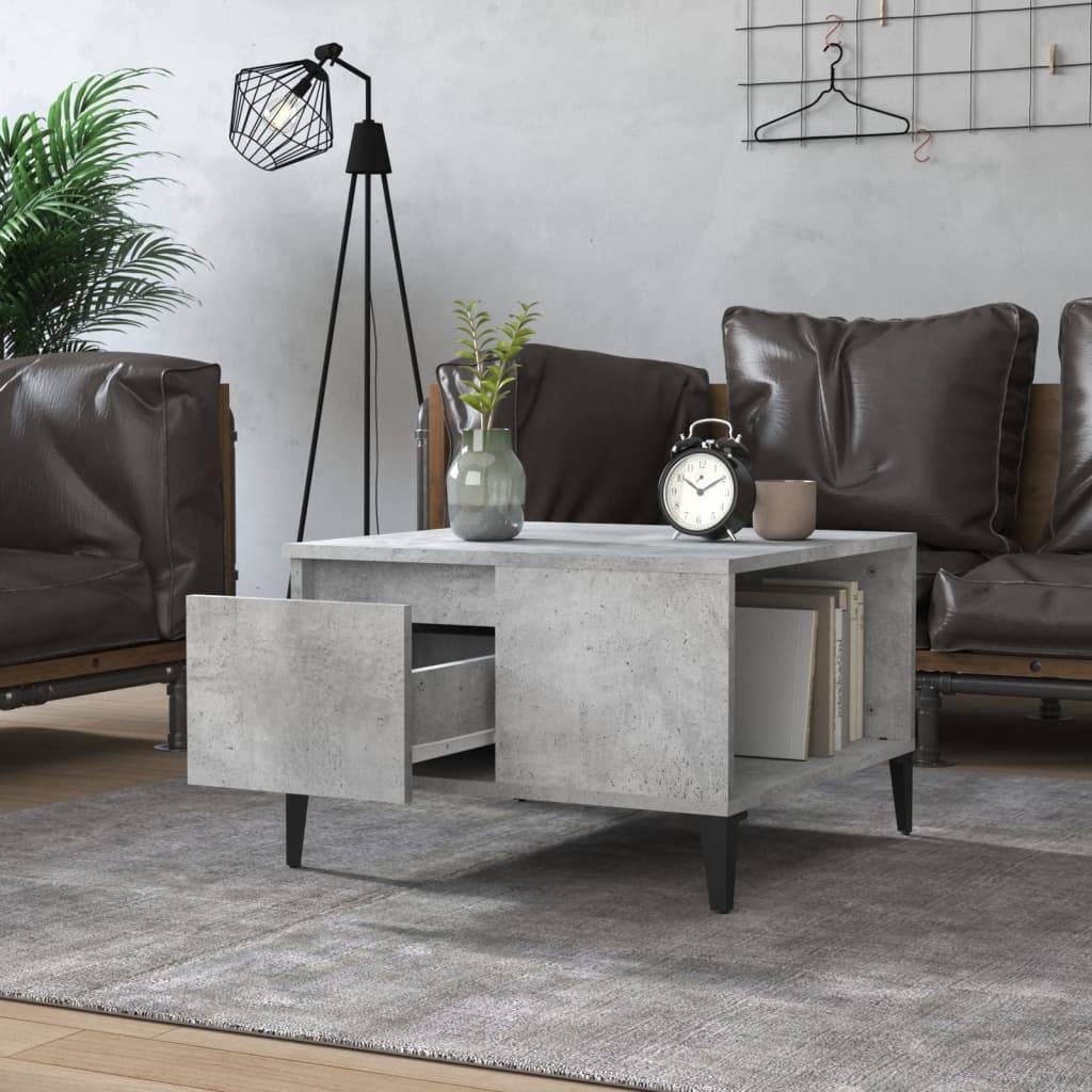 Coffee Table Concrete Grey 55x55x36.5 cm Engineered Wood