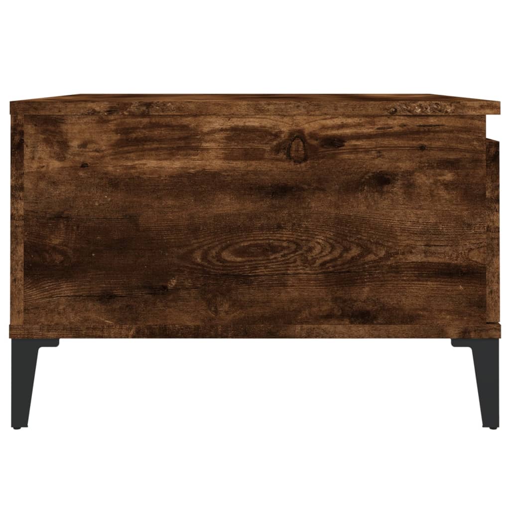 Coffee Table Smoked Oak 55x55x36.5 cm Engineered Wood