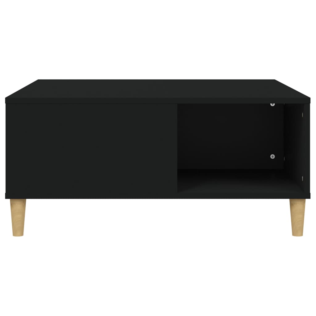 Coffee Table Black 80x80x36.5 cm Engineered Wood