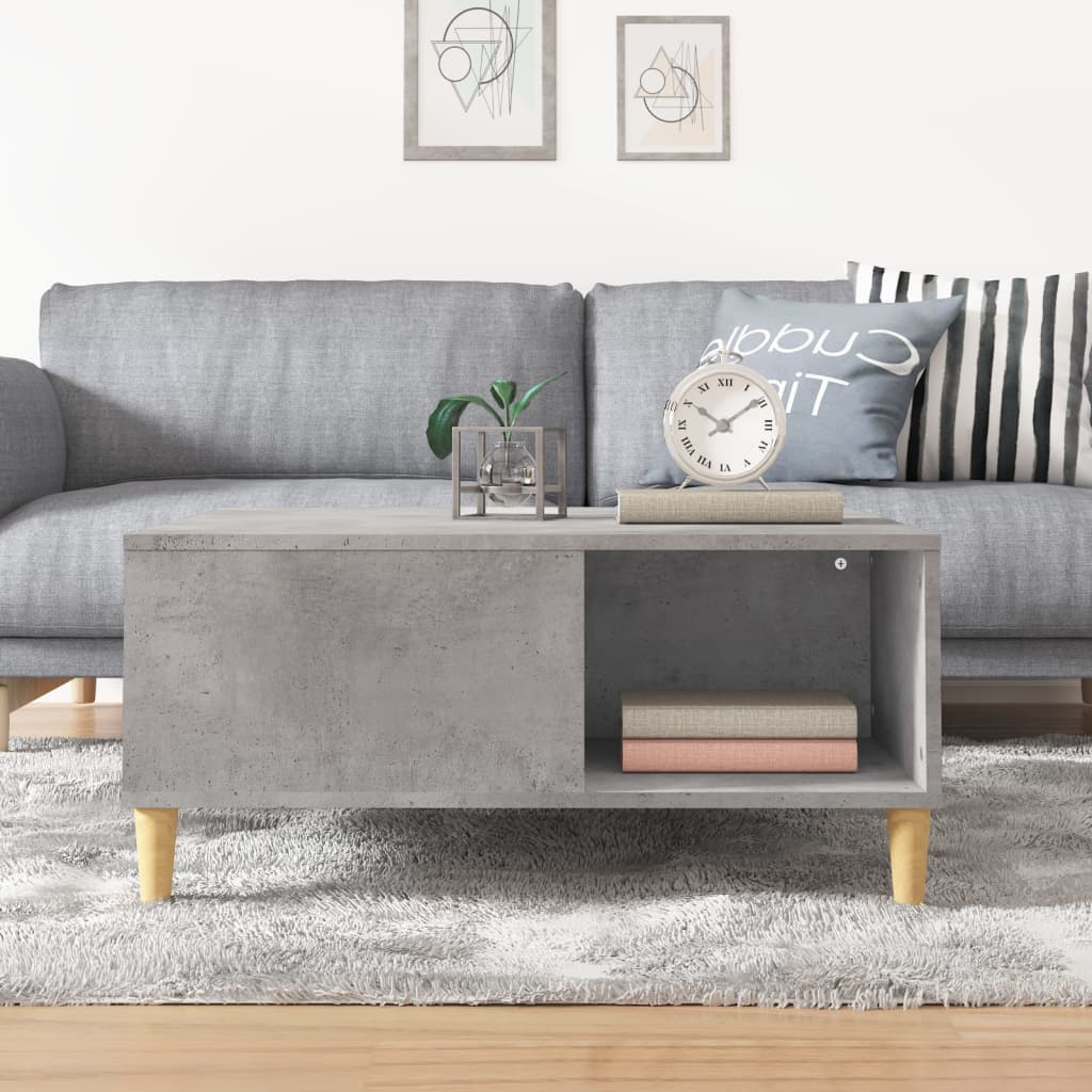 Coffee Table Concrete Grey 80x80x36.5 cm Engineered Wood