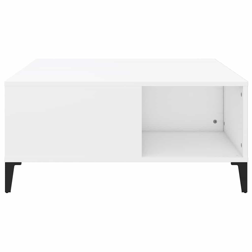 Coffee Table White 80x80x36.5 cm Engineered Wood