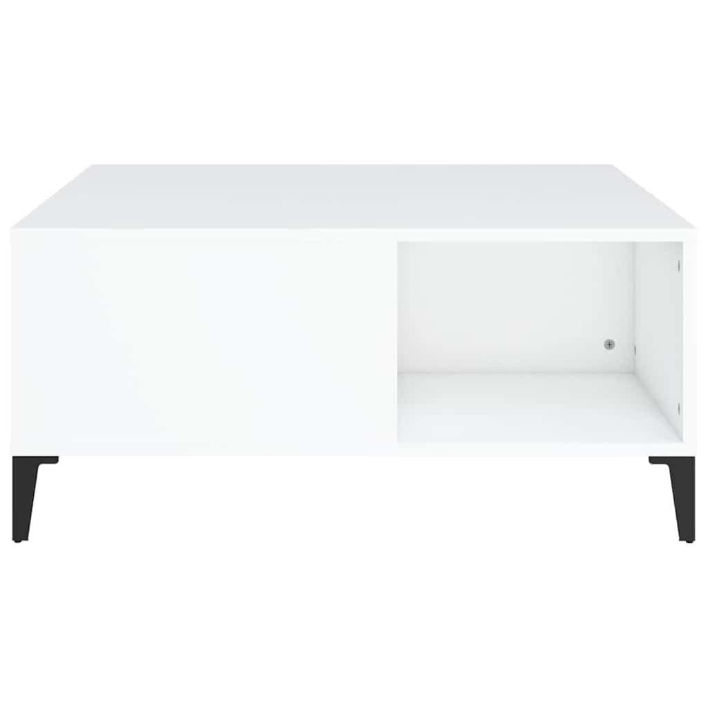 Coffee Table White 80x80x36.5 cm Engineered Wood