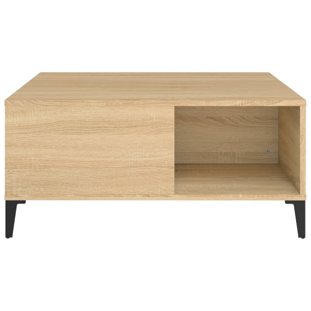 Coffee Table Sonoma Oak 80x80x36.5 cm Engineered Wood