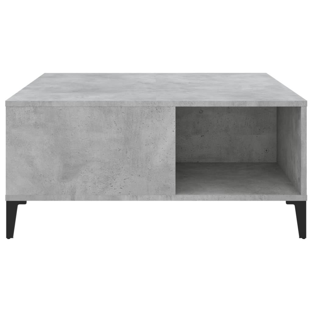 Coffee Table Concrete Grey 80x80x36.5 cm Engineered Wood