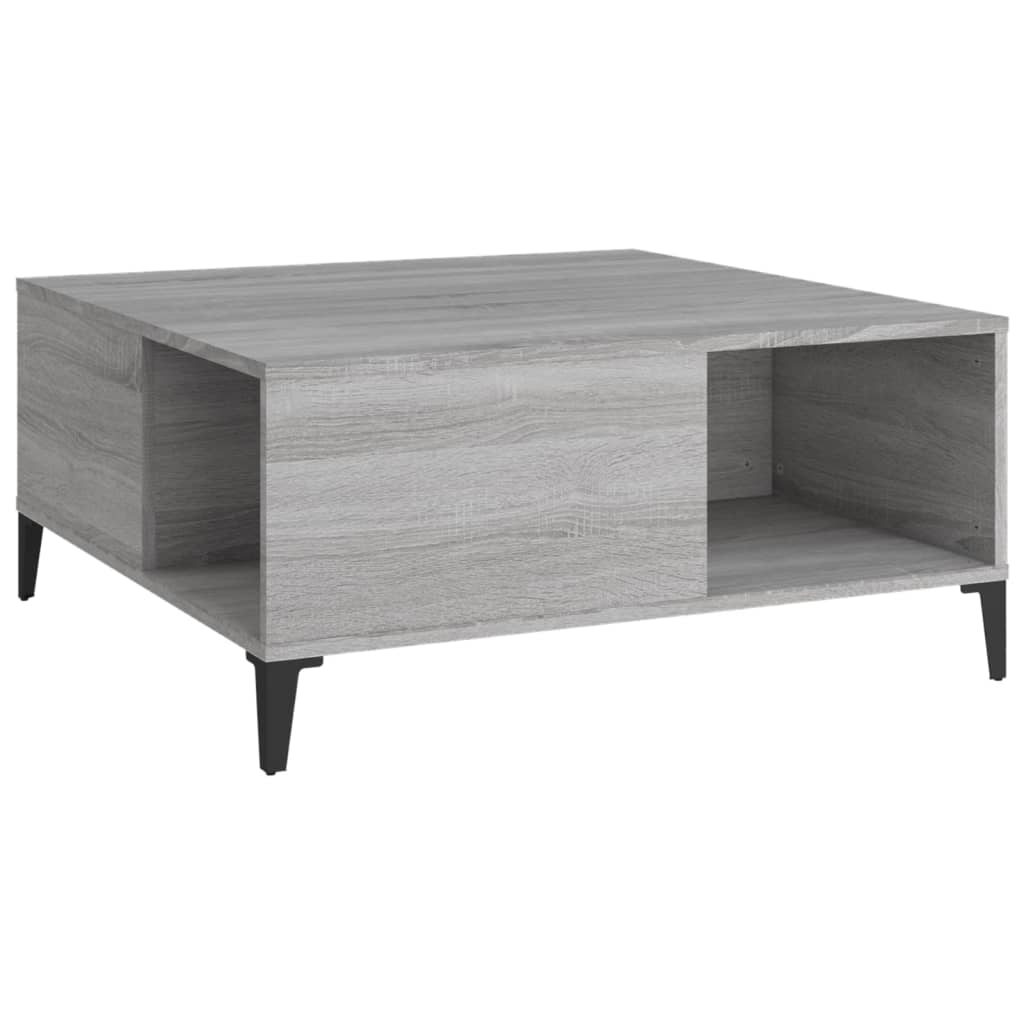 Coffee Table Grey Sonoma 80x80x36.5 cm Engineered Wood