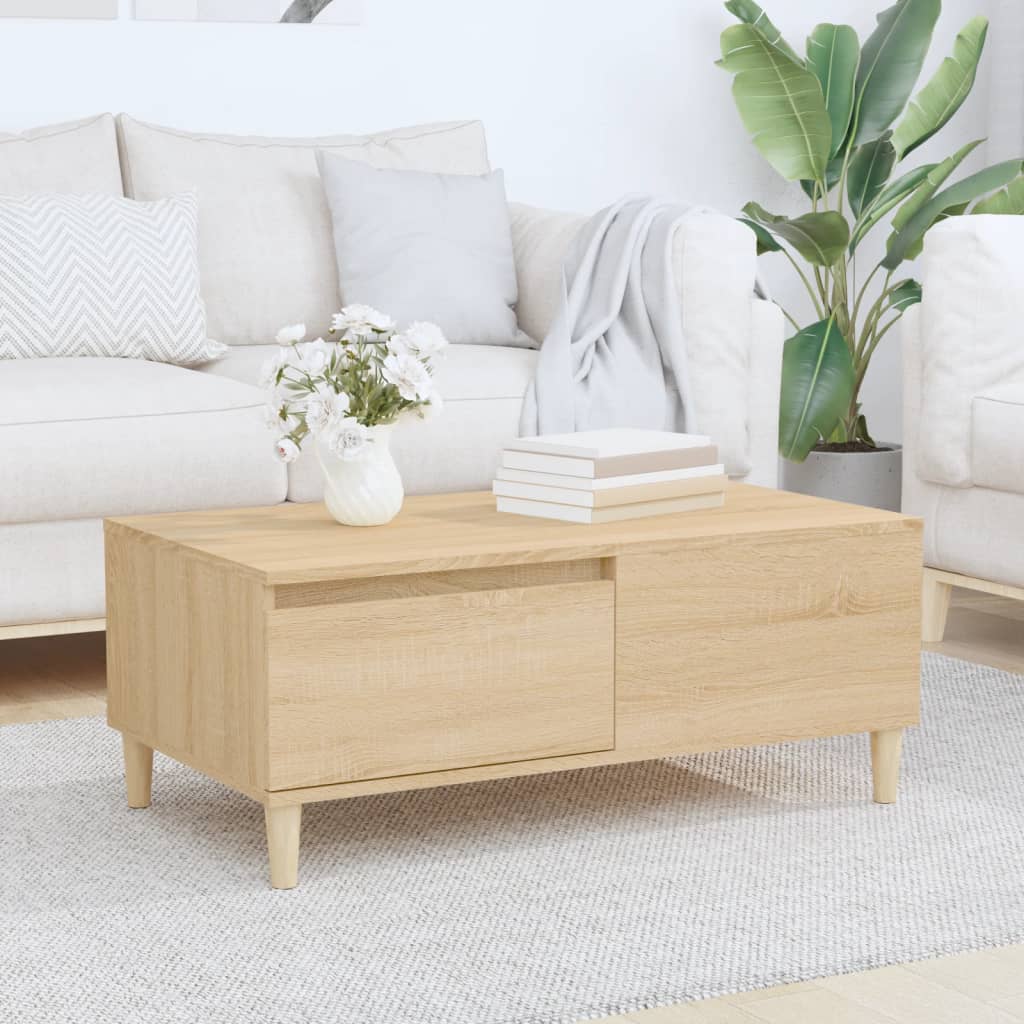 Coffee Table Sonoma Oak 90x50x36.5 cm Engineered Wood