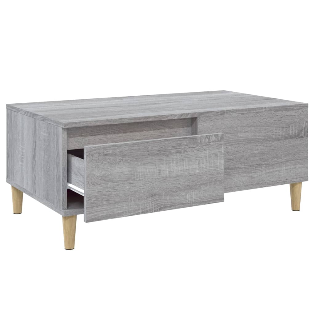 Coffee Table Grey Sonoma 90x50x36.5 cm Engineered Wood