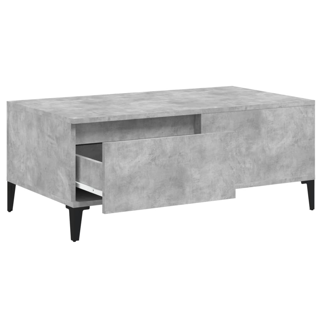 Coffee Table Concrete Grey 90x50x36.5 cm Engineered Wood