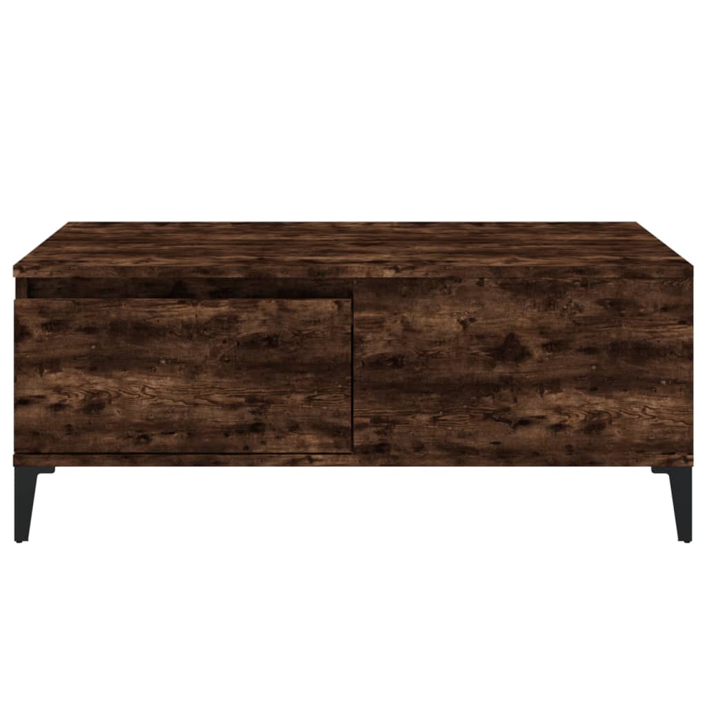 Coffee Table Smoked Oak 90x50x36.5 cm Engineered Wood