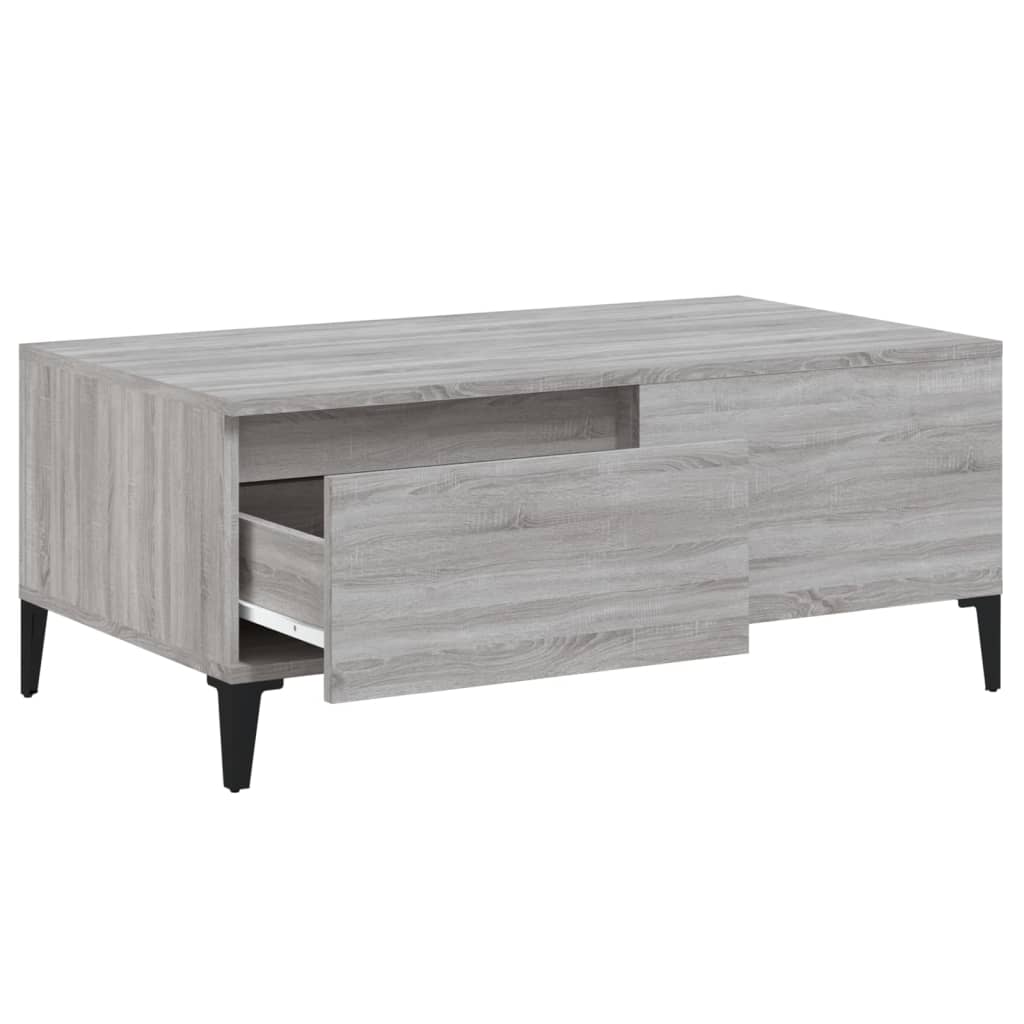 Coffee Table Grey Sonoma 90x50x36.5 cm Engineered Wood