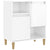 Sideboard High Gloss White 60x35x70 cm Engineered Wood