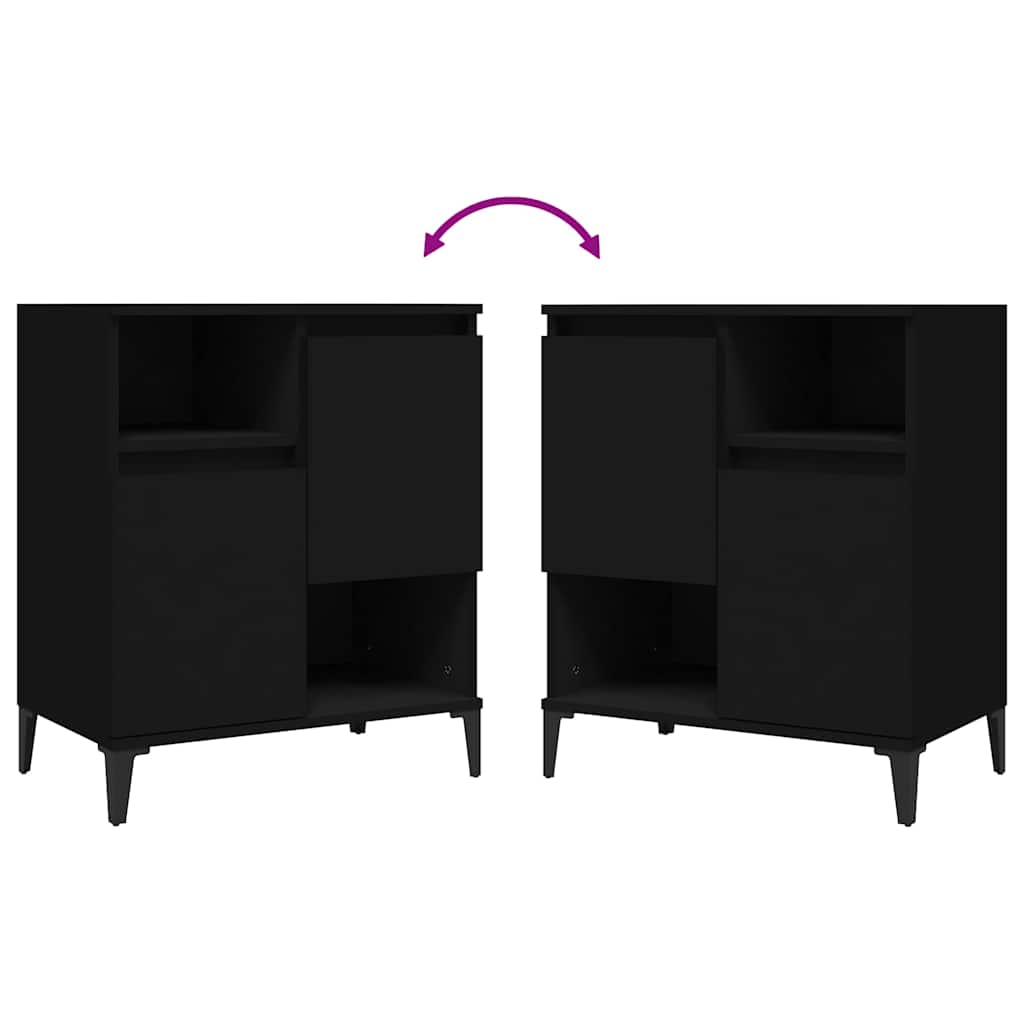 Sideboard Black 60x35x70 cm Engineered Wood