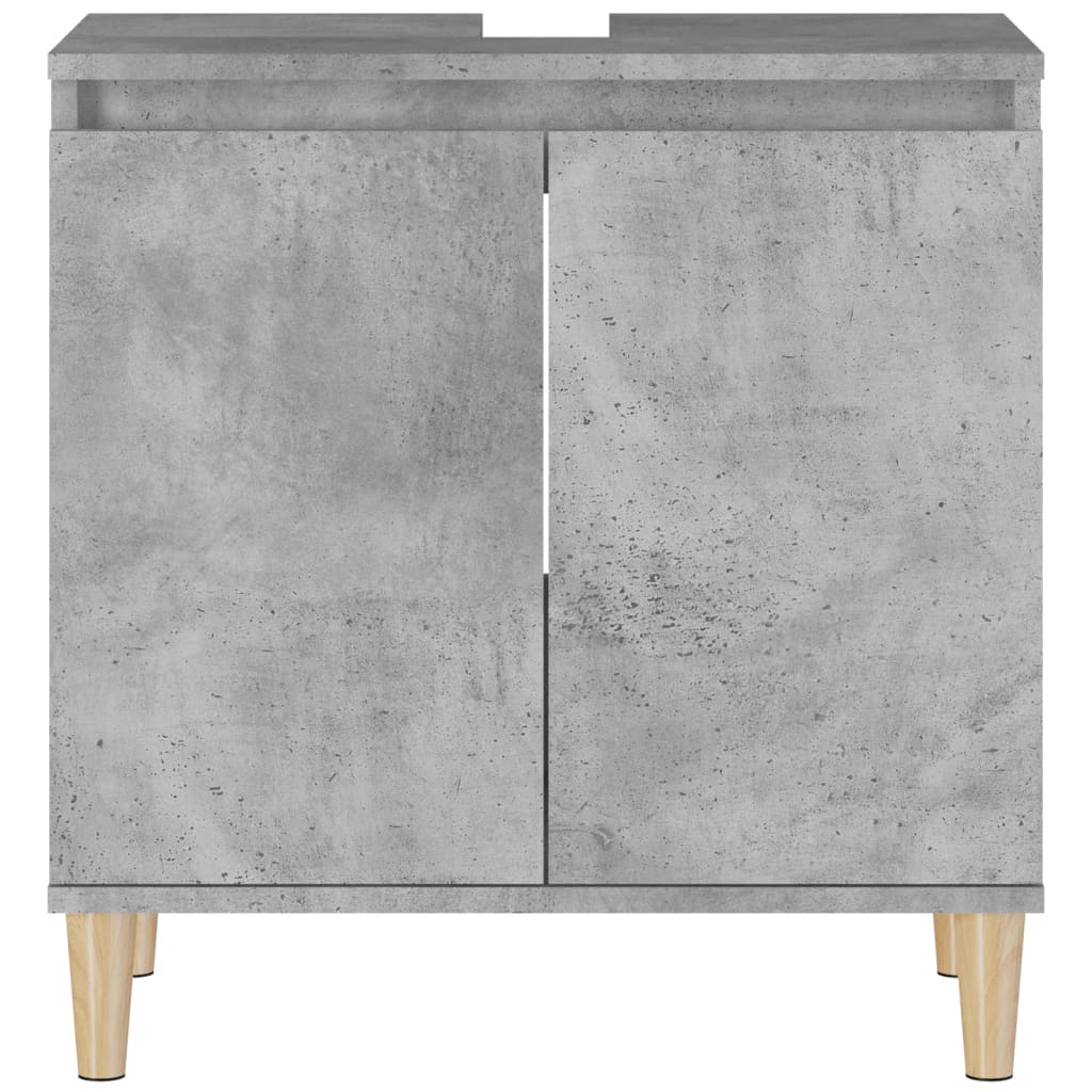 Sink Cabinet Concrete Grey 58x33x60 cm Engineered Wood