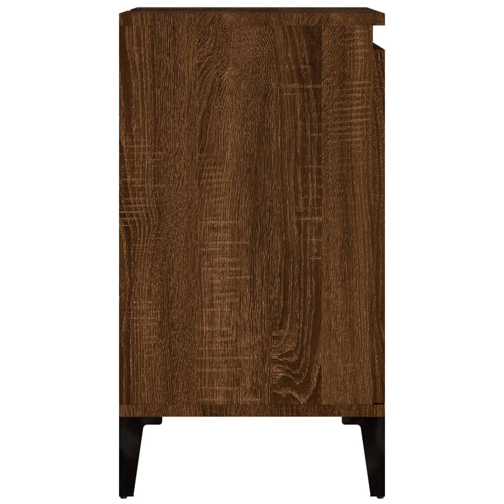 Sink Cabinet Brown Oak 58x33x60 cm Engineered Wood