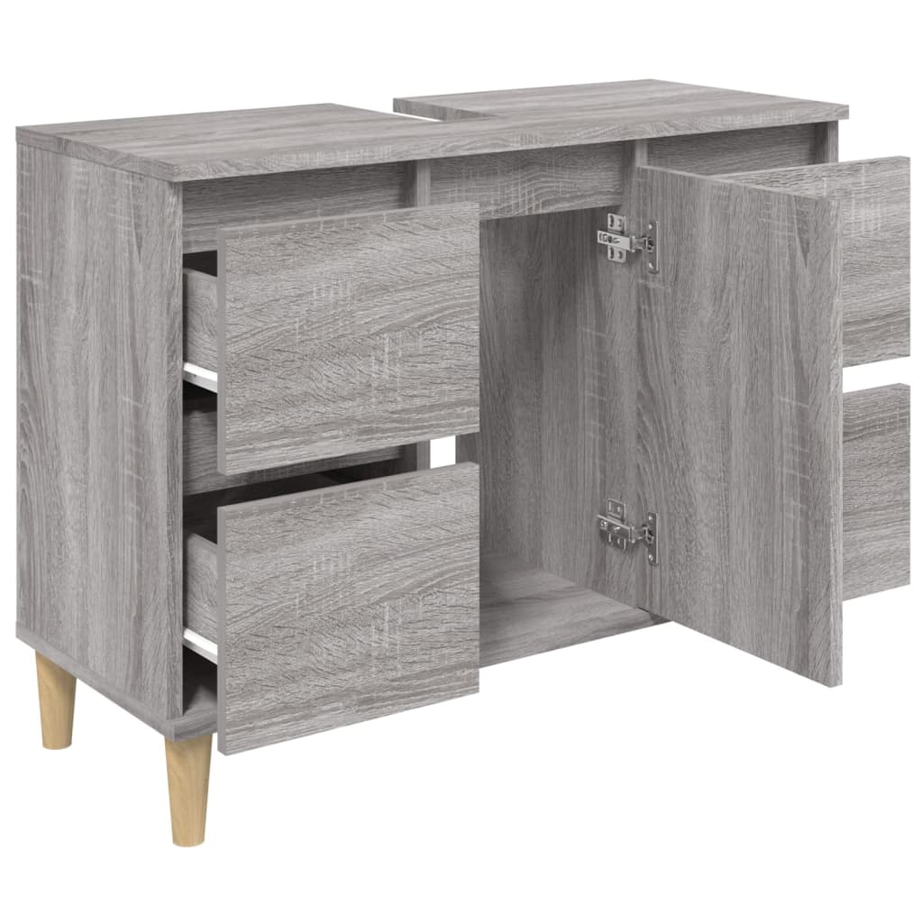 Sink Cabinet Grey Sonoma 80x33x60 cm Engineered Wood