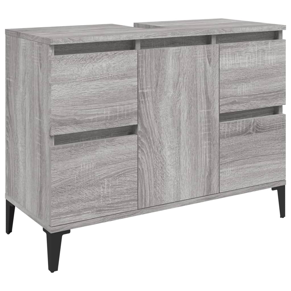 Sink Cabinet Grey Sonoma 80x33x60 cm Engineered Wood