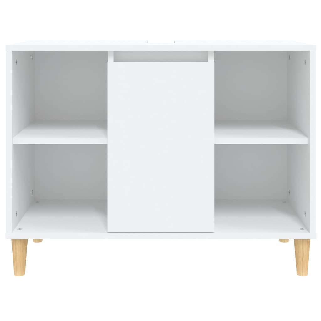 Sink Cabinet White 80x33x60 cm Engineered Wood