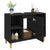 Sink Cabinet Black 80x33x60 cm Engineered Wood