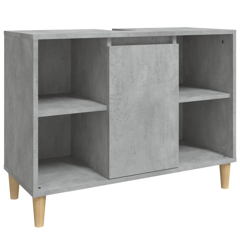 Sink Cabinet Concrete Grey 80x33x60 cm Engineered Wood