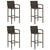 Bar Stools 4 pcs Brown Poly Rattan