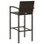 Bar Stools 4 pcs Brown Poly Rattan