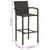 Bar Stools 4 pcs Brown Poly Rattan