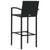 Bar Stools 4 pcs Black Poly Rattan