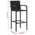 Bar Stools 4 pcs Black Poly Rattan