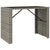 Bar Table with Glass Top Grey 145x80x110 cm Poly Rattan