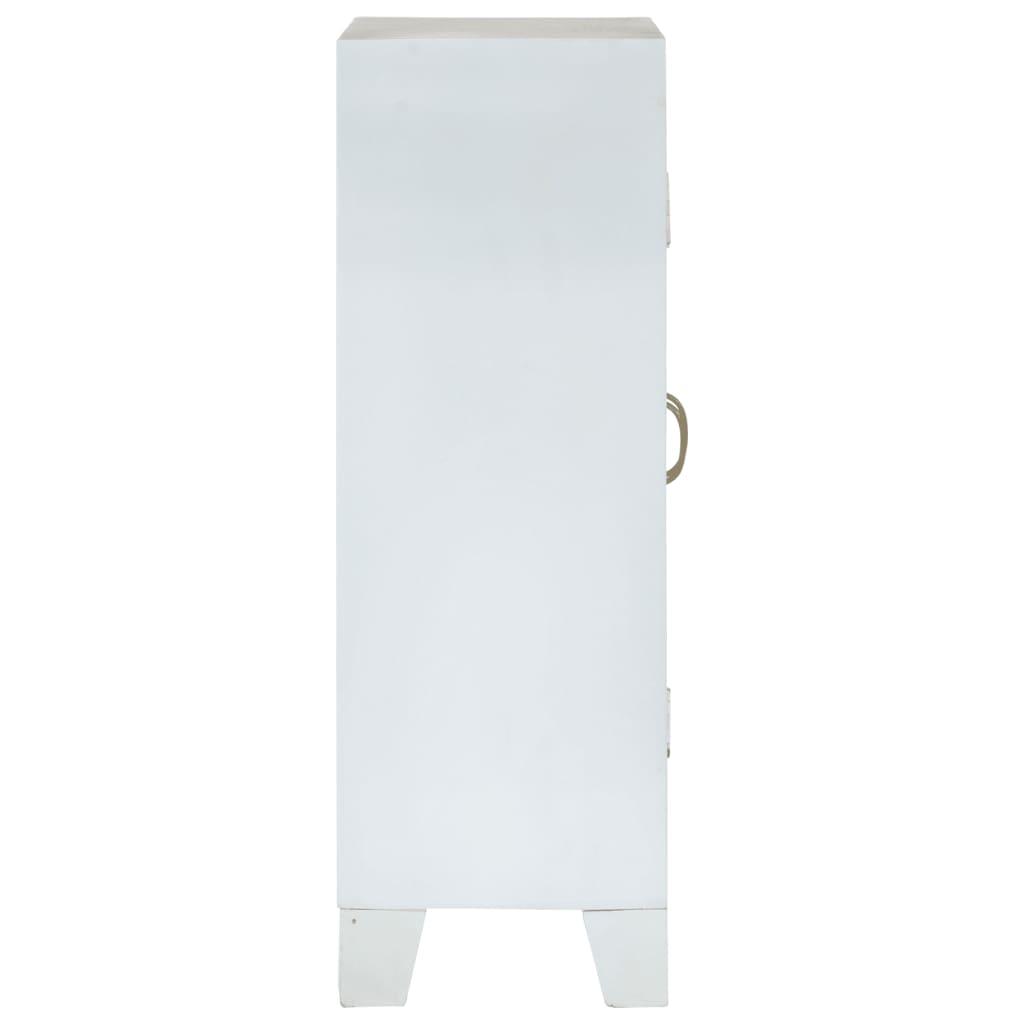 Sideboard White 55x30x90 cm Solid Wood Acacia