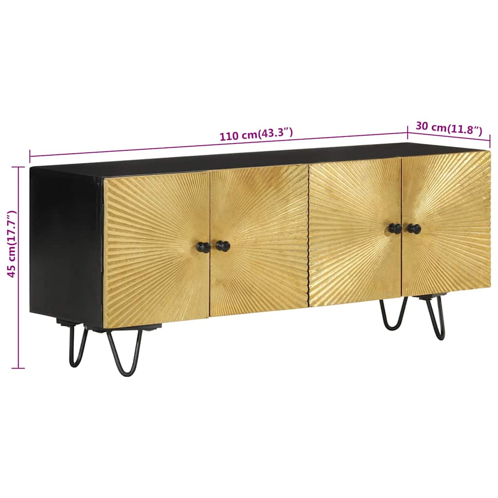 TV Cabinet 110x30x45 cm Solid Wood Mango