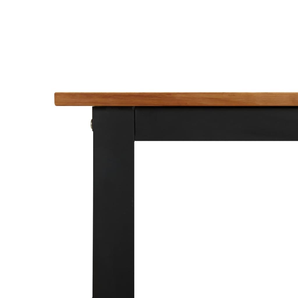 Garden Table with U-shaped Legs 200x90x75 cm Solid Wood Acacia