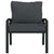 Garden Chair with Grey Cushions 68x76x79 cm Steel