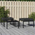 Garden Footstools with Grey Cushions 2 pcs 60x60x35 cm Steel
